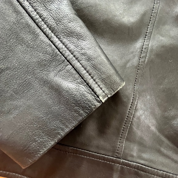 Calvin Klein Leather Peacoat Medium - Picture 3 of 5